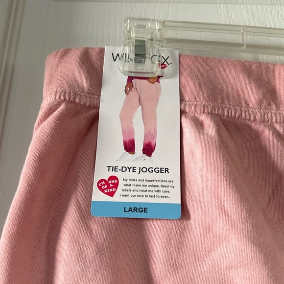 🆕NWT Pink Size Large WildFox Tie-Dye Joggers/Sweatpants - Picture 4 of 7
